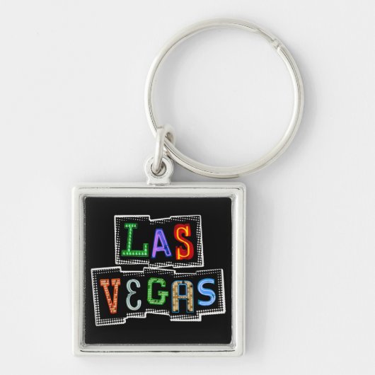 Retro Las Vegas Neon Sleutelhanger (Voorkant)