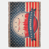 Retro Las Vegas Nevada Skyline Deken (Voorkant Verticaal)