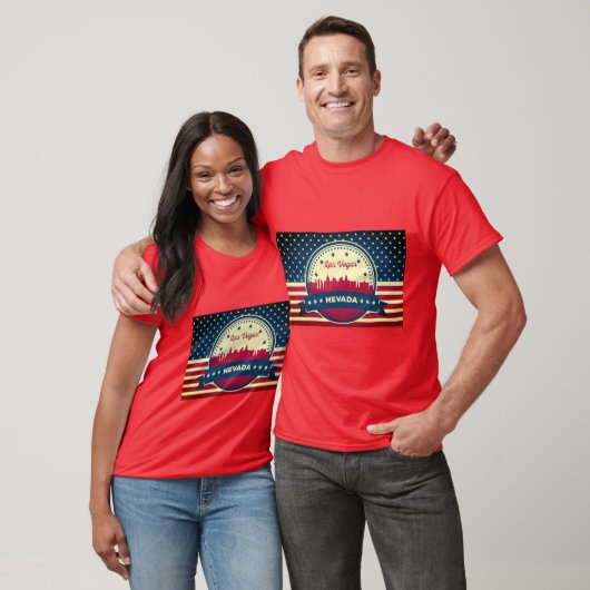 Retro Las Vegas Nevada Skyline T-shirt (Unisex)
