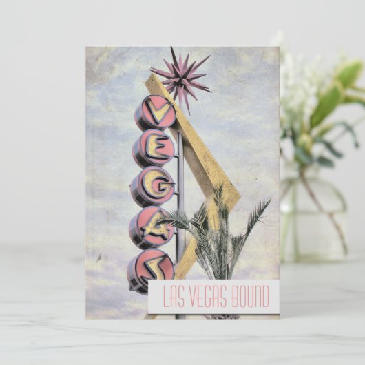 Retro Las Vegas Nevada Stijlvolle  Vegas Strip Kaart (Staand voorkant)