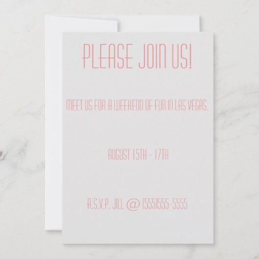 Retro Las Vegas Nevada Stijlvolle Vegas Strip Kaart (Achterkant)