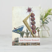 Retro Las Vegas Nevada Stylish Vegas Strip Kaart (Staand voorkant)
