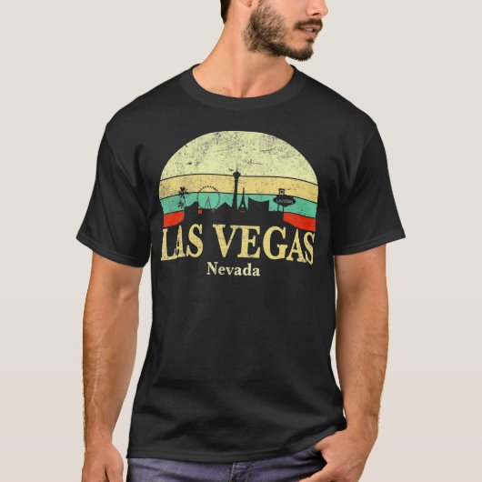 Retro Las Vegas Nevada Vegas Strip Sin City T-shirt (Voorkant)