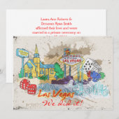 Retro Las Vegas Ontvangst Only Kaart (Voorkant / Achterkant)