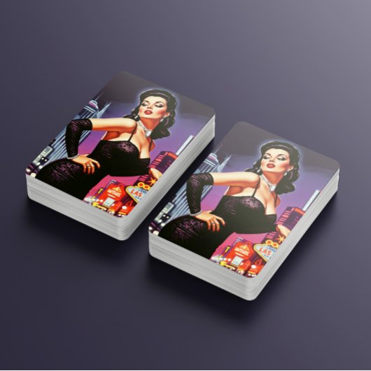 Retro Las Vegas Pin-up Pokerkaarten