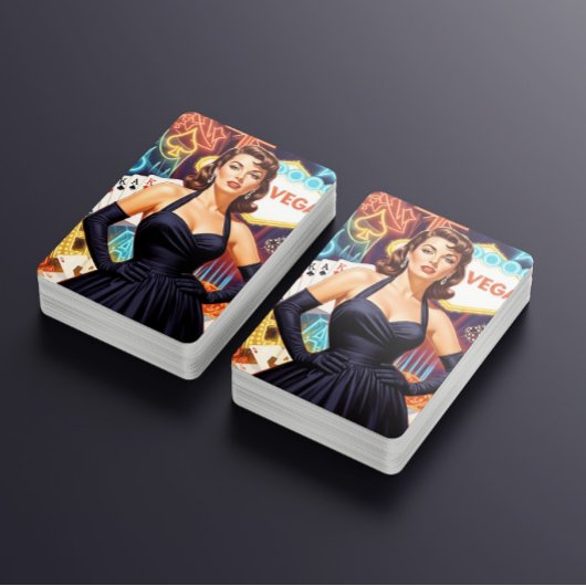 Retro Las Vegas Pin-up Pokerkaarten