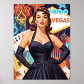 Retro Las Vegas Pin-up Poster (Voorkant)