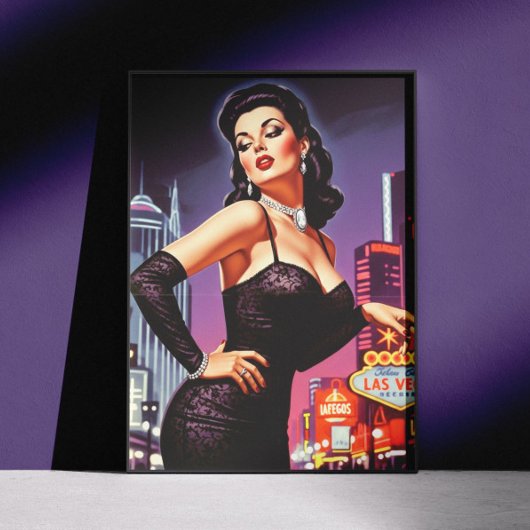 Retro Las Vegas Pin-up Poster