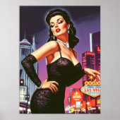Retro Las Vegas Pin-up Poster (Voorkant)