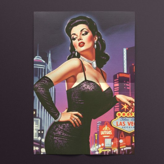 Retro Las Vegas Pin-up Tissuepapier