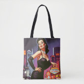 Retro Las Vegas Pin-up Tote Bag (Voorkant)