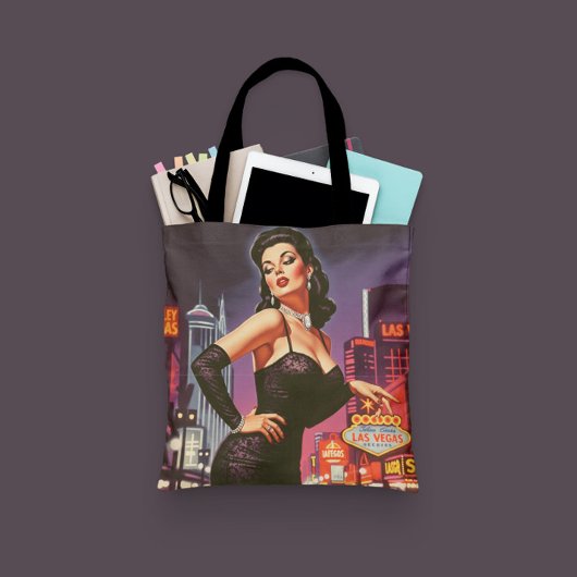 Retro Las Vegas Pin-up Tote Bag