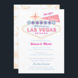Retro Las Vegas Sign Bachelorette Party Kaart<br><div class="desc">Het iconische "Welkom in Las Vegas" gebarentaal is voorzien van de tekst "Party in Las Vegas". De stijltekst van de terugkeer voor de naam van de bruid en casino naam. Retro-sterpatroonbacker is optioneel. Afgeronde hoeken zijn optioneel.</div>