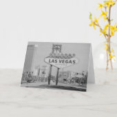 Retro Las Vegas Sign Kaart (Gele Bloem)
