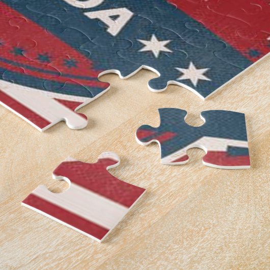 Retro Las Vegas Silhouet Legpuzzel (Zijkant)