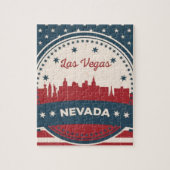 Retro Las Vegas Silhouet Legpuzzel (Verticaal)