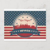 Retro Las Vegas Skyline Briefkaart (Voorkant)