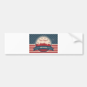 Retro Las Vegas Skyline Bumpersticker