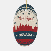 Retro Las Vegas Skyline Keramisch Ornament (Rechts)