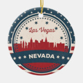 Retro Las Vegas Skyline Keramisch Ornament (Voorkant)