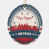 Retro Las Vegas Skyline Keramisch Ornament (Links)