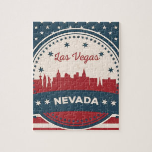 Retro Las Vegas Skyline Legpuzzel