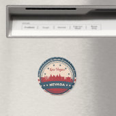 Retro Las Vegas Skyline Magneet (Insitu (Vaatwasser))