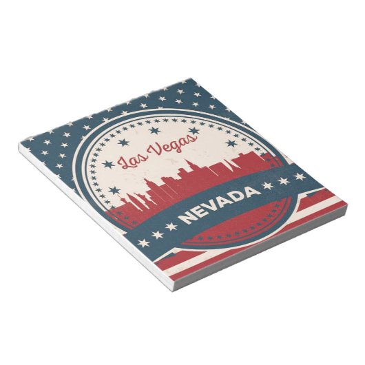 Retro Las Vegas Skyline Notitieblok (Schuin)