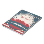 Retro Las Vegas Skyline Notitieblok (Linkerzijde)