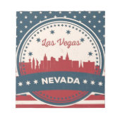 Retro Las Vegas Skyline Notitieblok (Voorkant)