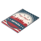 Retro Las Vegas Skyline Notitieboek (Linkerzijde)