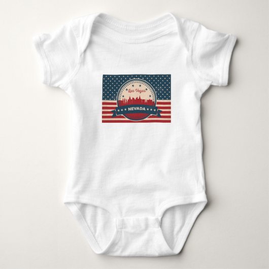 Retro Las Vegas Skyline Romper (Voorkant)