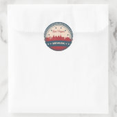Retro Las Vegas Skyline Ronde Sticker (Tas)