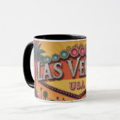 Retro Las Vegas-verlichting Mok (Voorkant links)