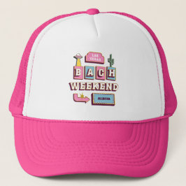 Retro las vegas vrijgezellenweekend trucker pet