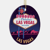 Retro Las Vegas Welkomstbord Keramisch Ornament (Rechts)