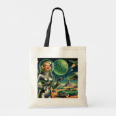 Retro Laserstraal Pin-Up Tote Bag (Achterkant)
