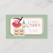 Retro Lash extensie wimpers schoonheidsspecialiste Visitekaartje (Voorkant)