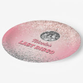Retro Last Disco Bachelorette Custom Papieren Bordje (Gekanteld)