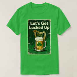 Retro Laten we geluk hebben T-shirt