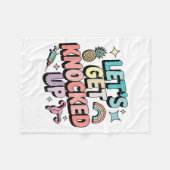 Retro Laten we krijgen knock-up IVF Fertility Tran Fleece Deken (Voorkant (Horizontaal))