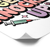 Retro Laten we krijgen knock-up IVF Fertility Tran Poster (Hoek)