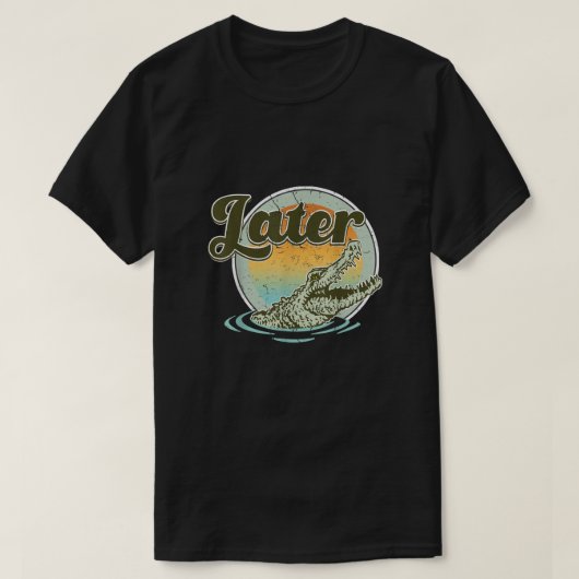  Retro Later Gator Cool 80s Stijllanger van 90s T-shirt (Design voorkant)