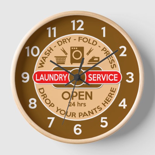 Retro Launderette Clock (Voorkant)