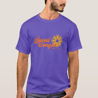 Retro Laurel Canyon bloem oranje T-shirt