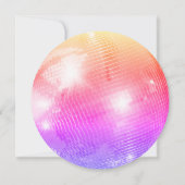 Retro Lavendel Disco Bal Huwelijks Uitnodiging (Achterkant)