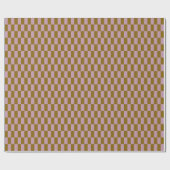 Retro Lavendel Goud Bruin Schaakbord Patroon Cadeaupapier (Vlak)