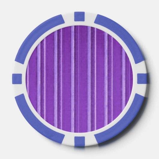 Retro Lavendel Paarse Streep Poker Chips (Voorkant)