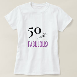 Retro Lavender 50 en FABULOUS! 50ste verjaardag T-shirt
