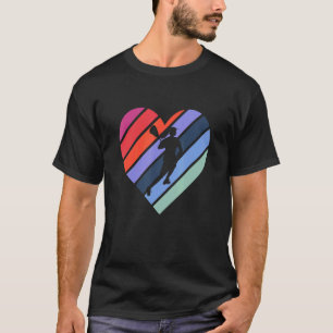 Retro Lax Player hart Lacrosse Love Women T-shirt